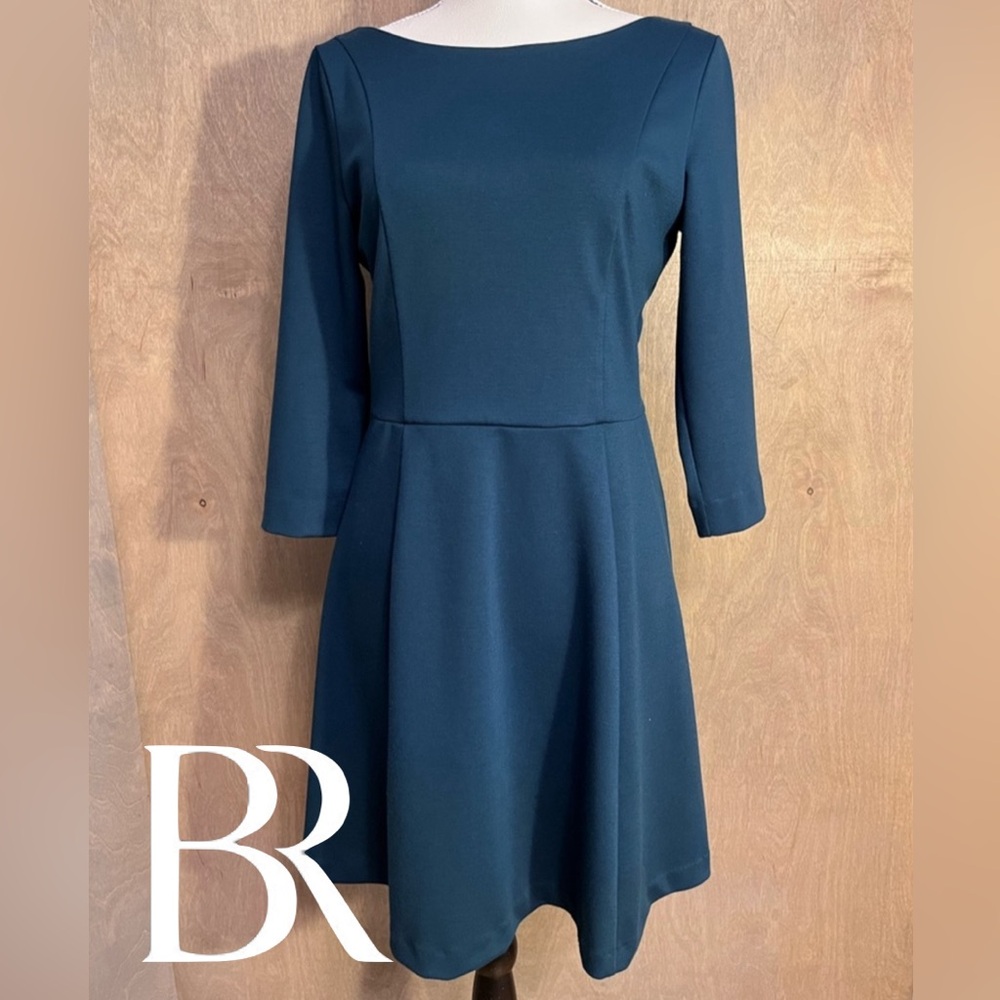 Banana Republic Deep Teal Fitted Dress petite 8